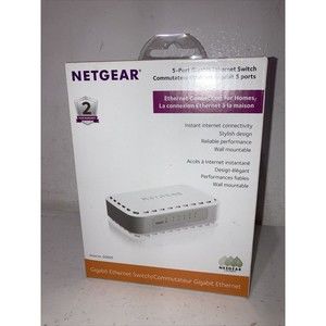 NETGEAR 5-Port Unmanaged Gigabit Switch (GS605) GS605NA Unopened ~Ships Same Day